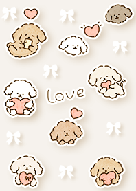 beige Toy Poodle in Love 03_2