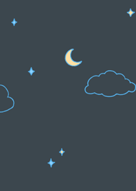 the moon: simple blue
