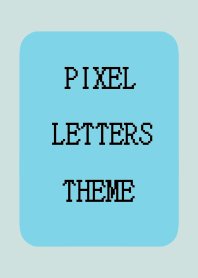PIXEL LETTERS THEME[MINT GREEN]j-BEIGE