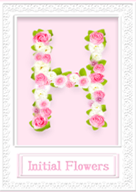 Initial H / Pink Rose