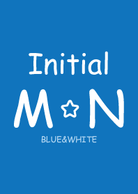 Initial *M & N* Blue & White