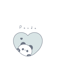 Panda in Heart(line)/light blue WH