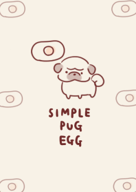 simple pug fried egg beige