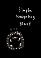 simple hedgehog black and white
