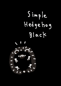 シンプル ハリネズミ ブラック ホワイト