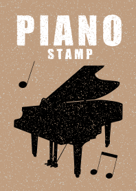 シンプルなピアノのスタンプ風素材１