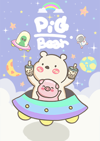pig and bear (violet space)