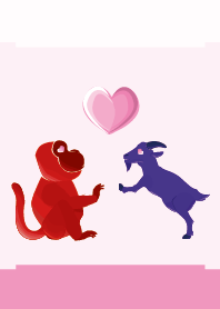 ekstレッド（モンキー）ラブブルー（シープ