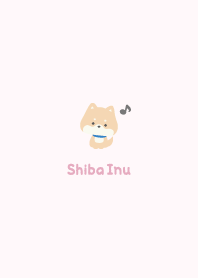 Shiba Inu3 Musical note [Pink]