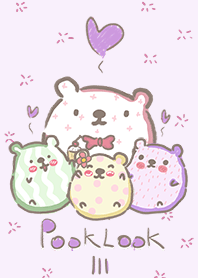 หมีปุ๊กลุ๊ก(สีม่วงลาเวนเดอร์)