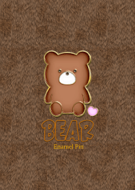 Bear Enameled Pin & Fur 88