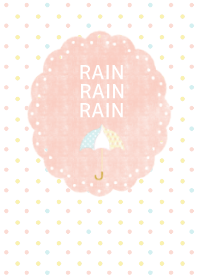 Rain and Pastel-Colored Umbrellas