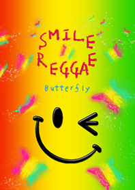 Senyum × warna rasta × kupu-kupu