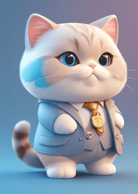 little cat businessman