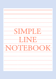SIMPLE ORANGE LINE NOTEBOOKj-BLUE GRAY