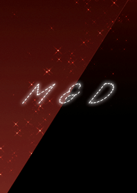 M & D -イニシャル-クールな赤と黒-