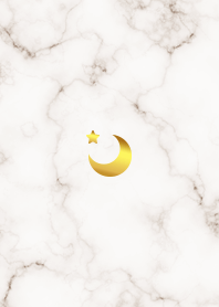 Simple brown and gold moon and stars