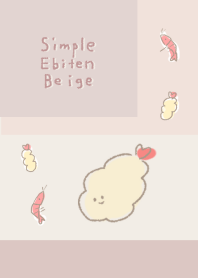 simple shrimp tempura pink beige.
