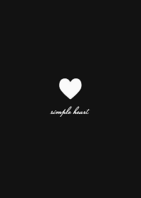 simple heart  black