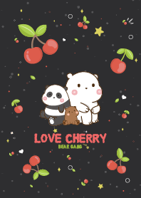 Three Bears Love Cherry Cute