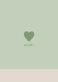 Beige Olive Green - Simple Heart