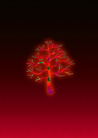 Winter tree Orange Red