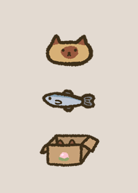 Siamese Cat And Fish