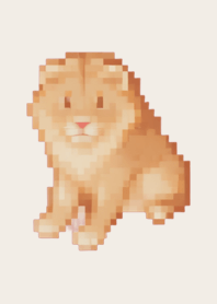 Lion Pixel Art Theme  Brown 02