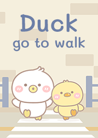 Duck go to walk!