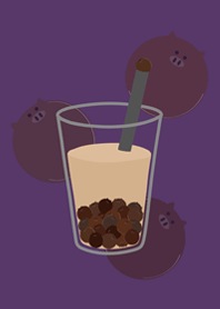 喝杯珍豬奶茶！(深紫色)