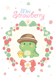 Strawberry Cutie Dino&Duck