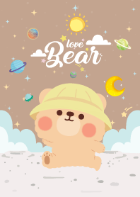 เจ้าหมี เลิฟๆ กาแล็กซี่ สีน้ำตาลอ่อน