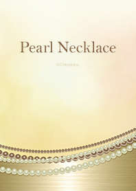 Pearl Necklace - Gold .