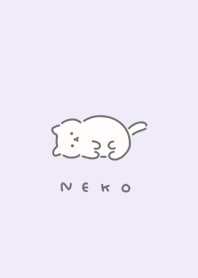 ねてるねこ。うすむらさき