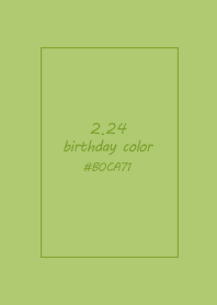 birthday color - February 24