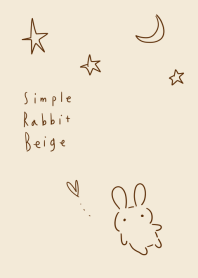 簡單的 兔子 米色