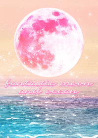 fantastic moon and ocean