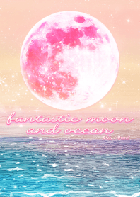 幻想的な月とオーシャン
