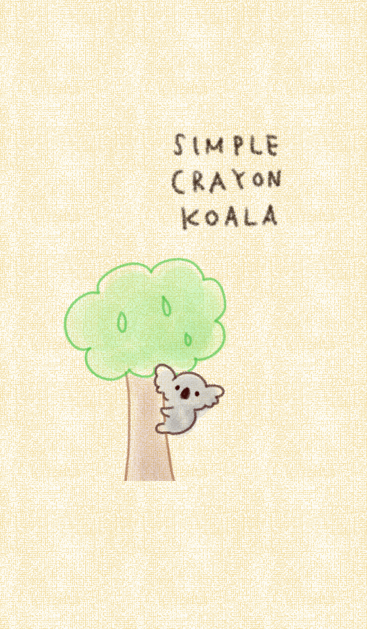 Simple crayon koala