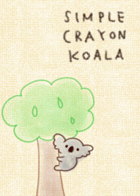 Simple crayon koala