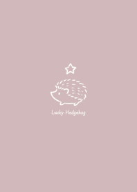 Lucky Hedgehog -smoky pink- star