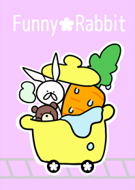 Pair Theme -Funny Rabbit - purple