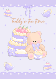 Teddy is tea time ( purple  )