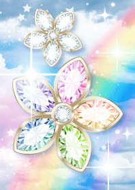 宝石の花と虹空