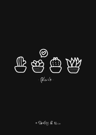 Succulent line illustration 1(black)