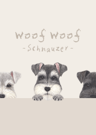 Woof Woof - Schnauzer - BEIGE/BROWN