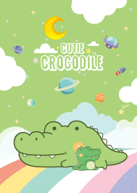 Crocodile Sky Rainbow Green