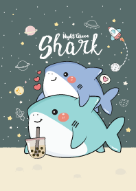 Shark Cute : Night Green