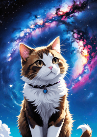 Night Moon Star Cat AE5C74