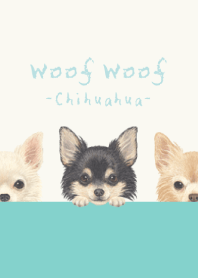 Woof Woof - Chihuahua L - AQUA GREEN